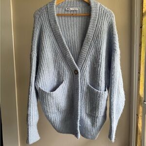 Zara Light Blue Women's Cardigan